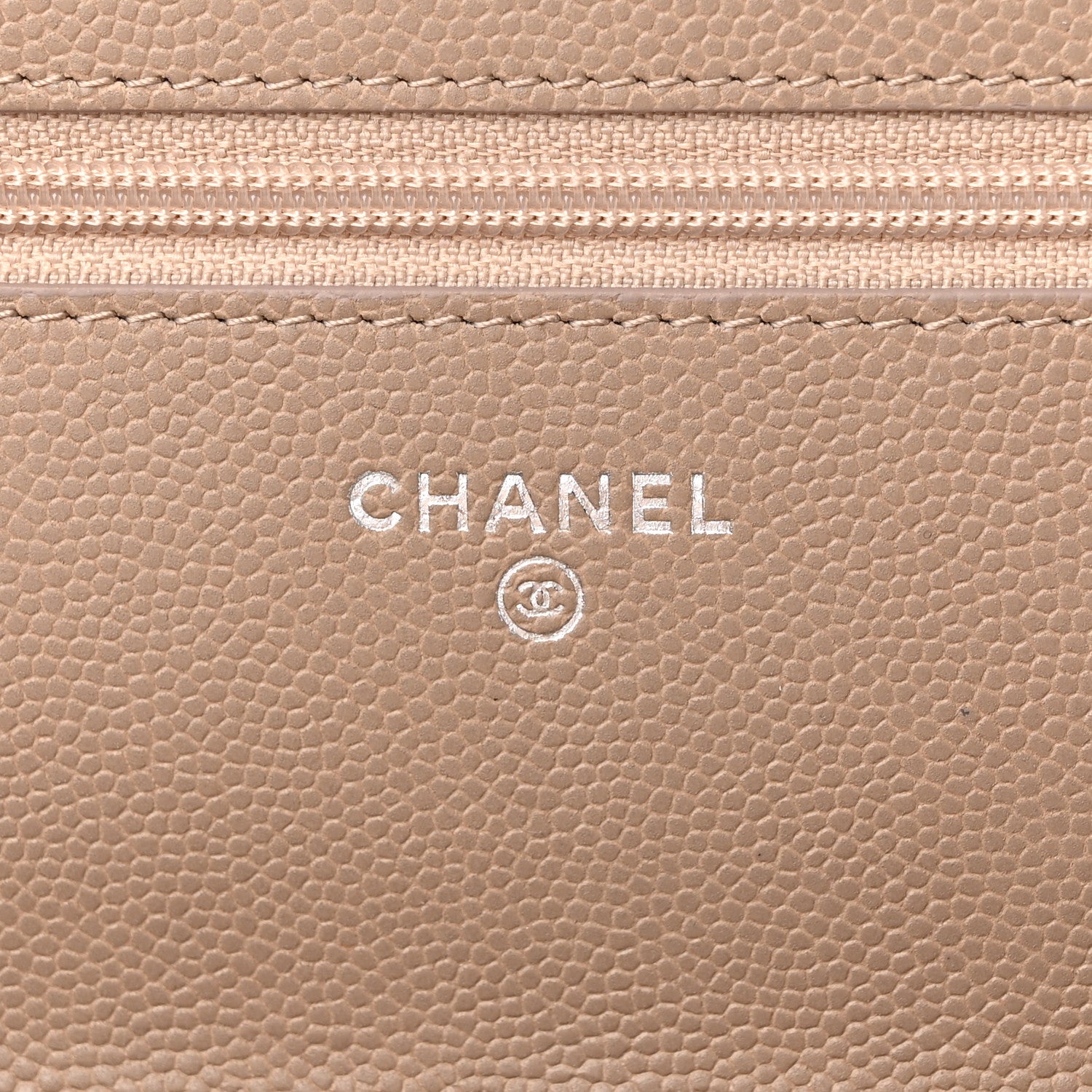 Chanel Caviar Quilted Wallet On Chain WOC Beige 6 of 13