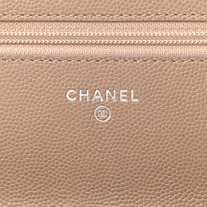 Chanel Caviar Quilted Wallet On Chain WOC Beige 6 of 13