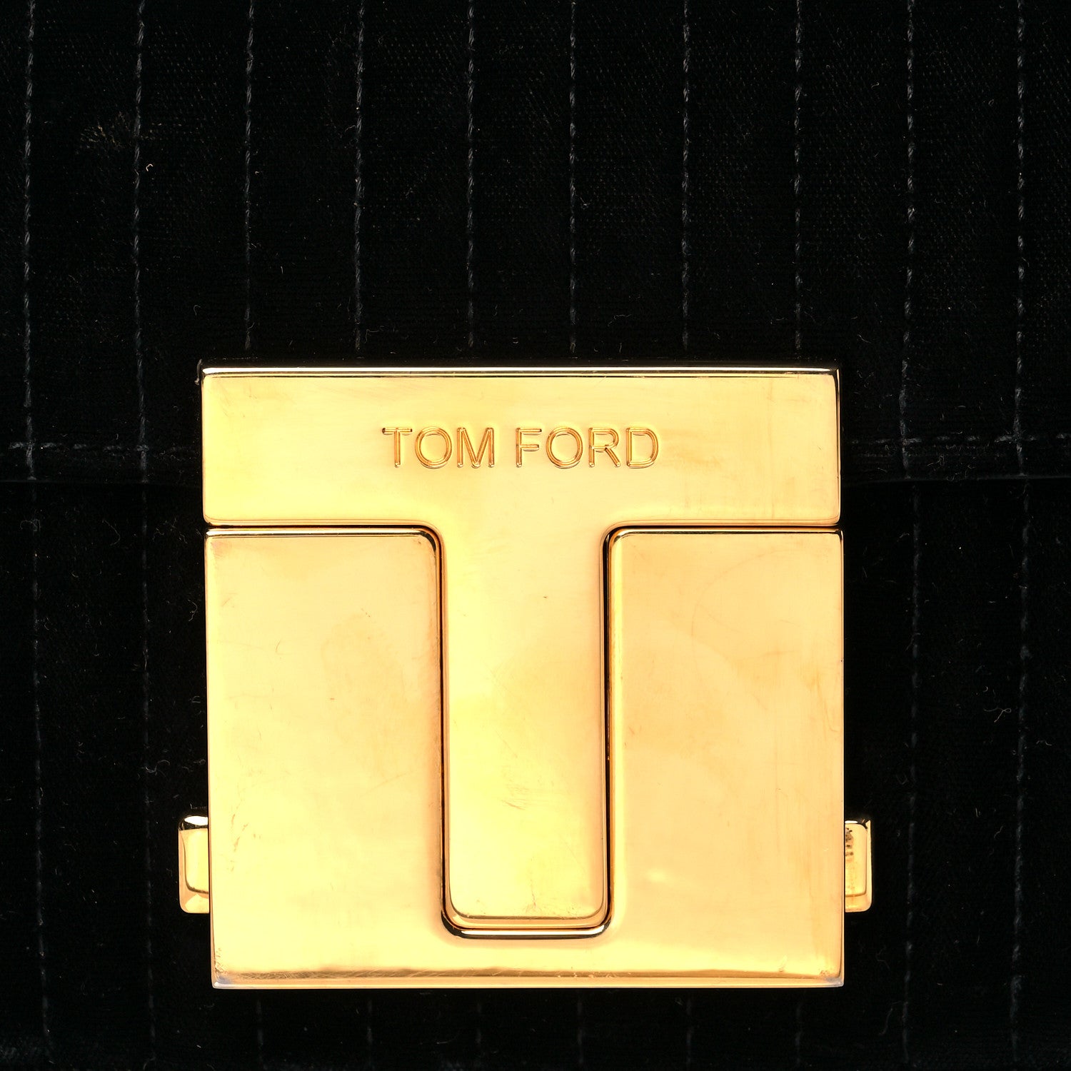 Tom Ford Velvet T Clasp Shoulder Bag Black 7 of 10