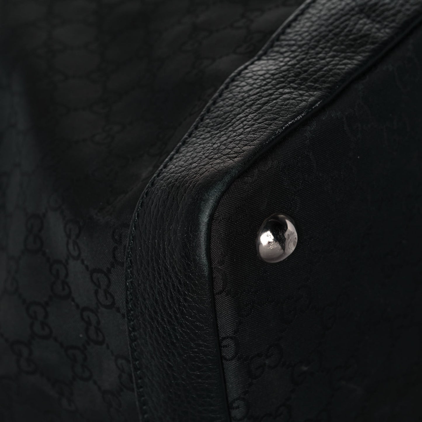 Nylon Monogram Travel Hobo Black