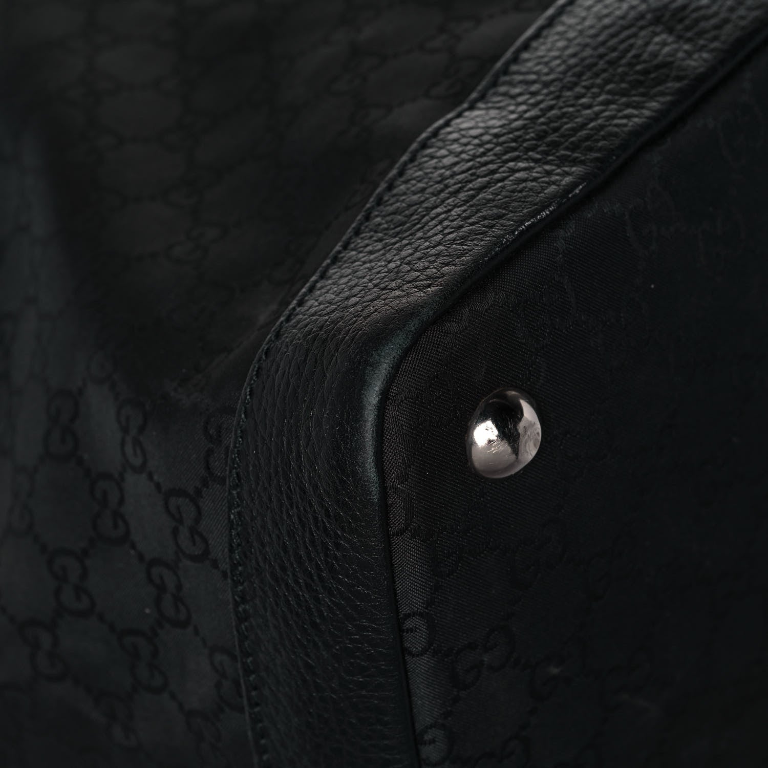 Gucci Nylon Monogram Travel Hobo Black 9 of 15