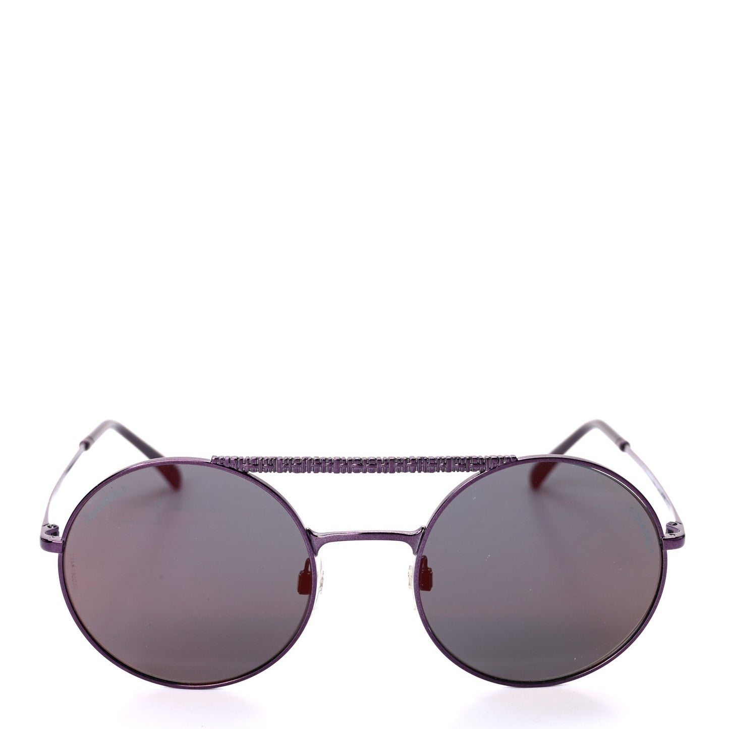 Metal Winter Round Sunglasses 4232 Bordeaux