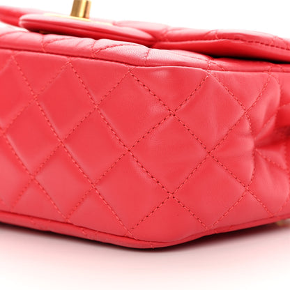Chanel Lambskin Quilted Mini Pearl Crush Flap Red 10 of 12