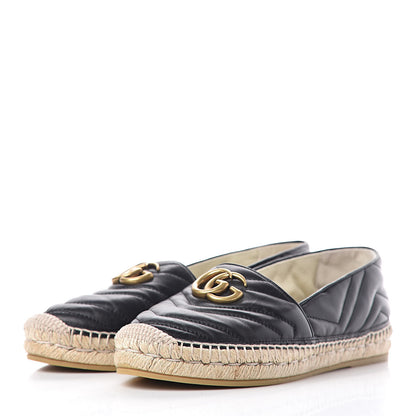 Gucci Nappa Matelasse GG Marmont Espadrilles 39 Black 3 of 11