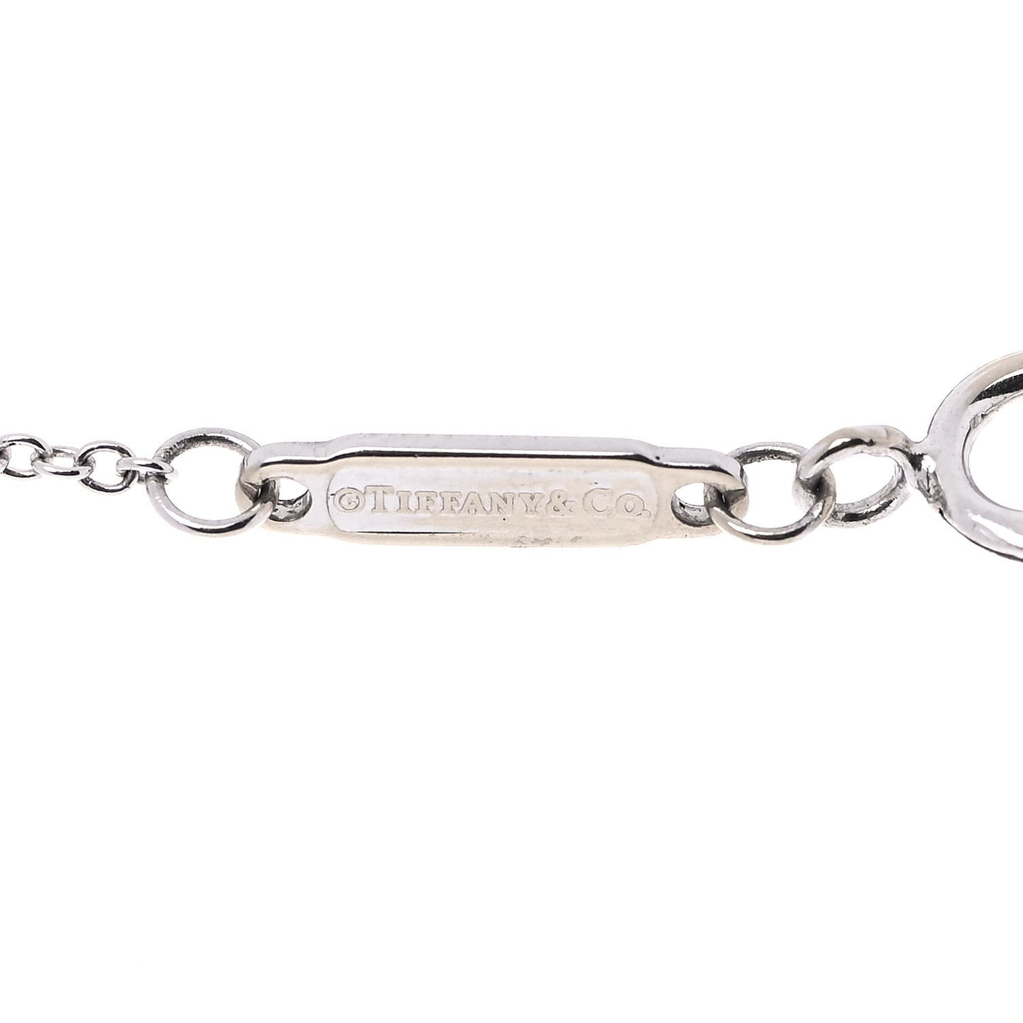 18K White Gold Diamond Mini T Smile Pendant Necklace
