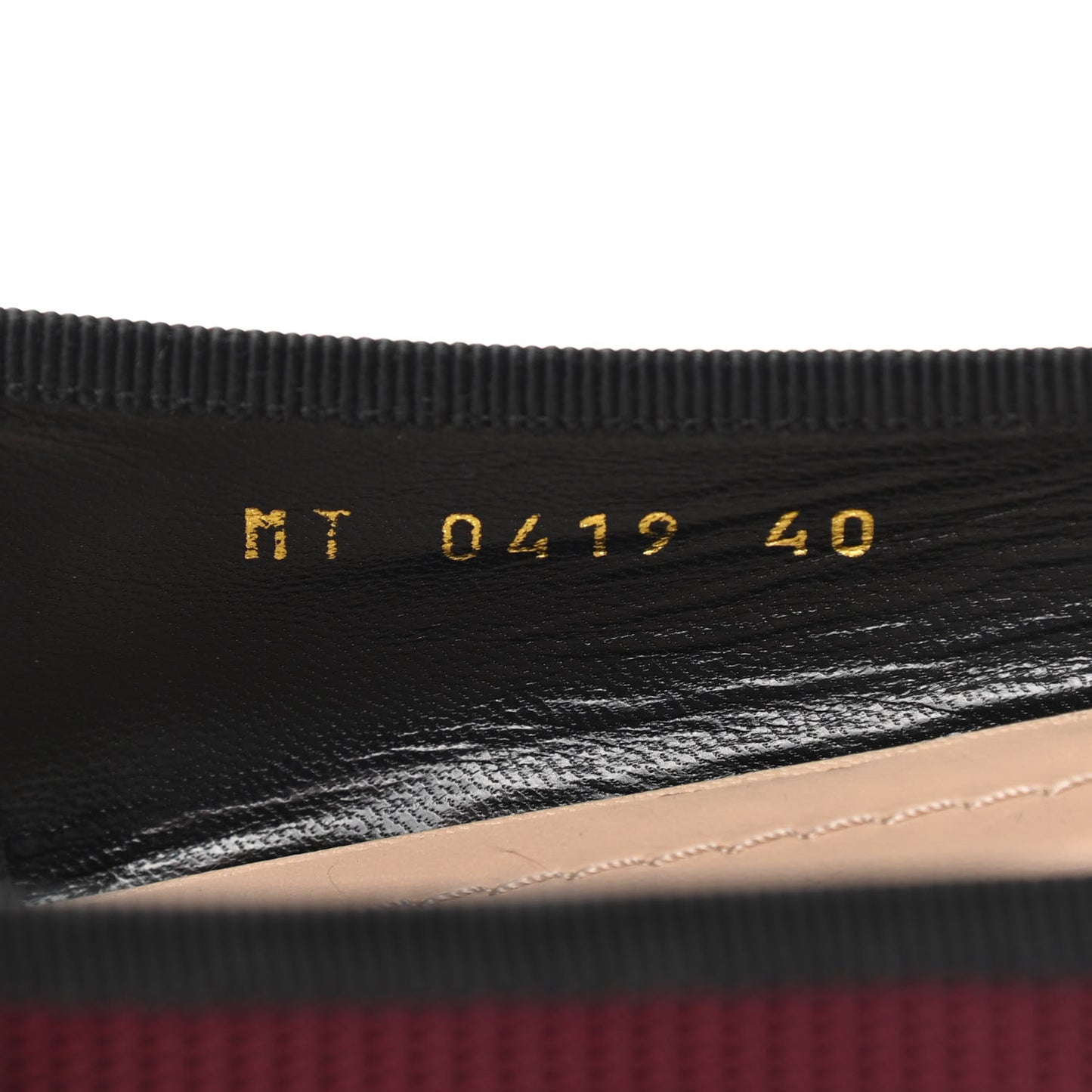 Fabric Ribbon Embroidered J'Adior Ballet Flats 40 Rouge Black