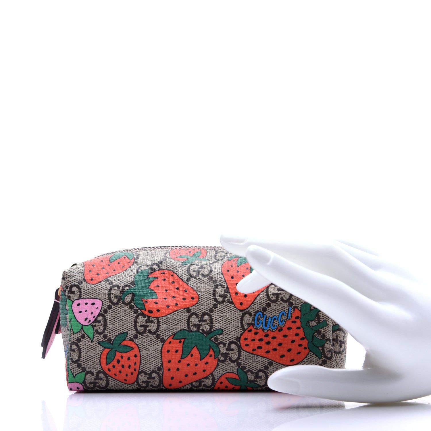 Gucci GG Supreme Monogram Strawberry Cosmetic Case 2 of 10