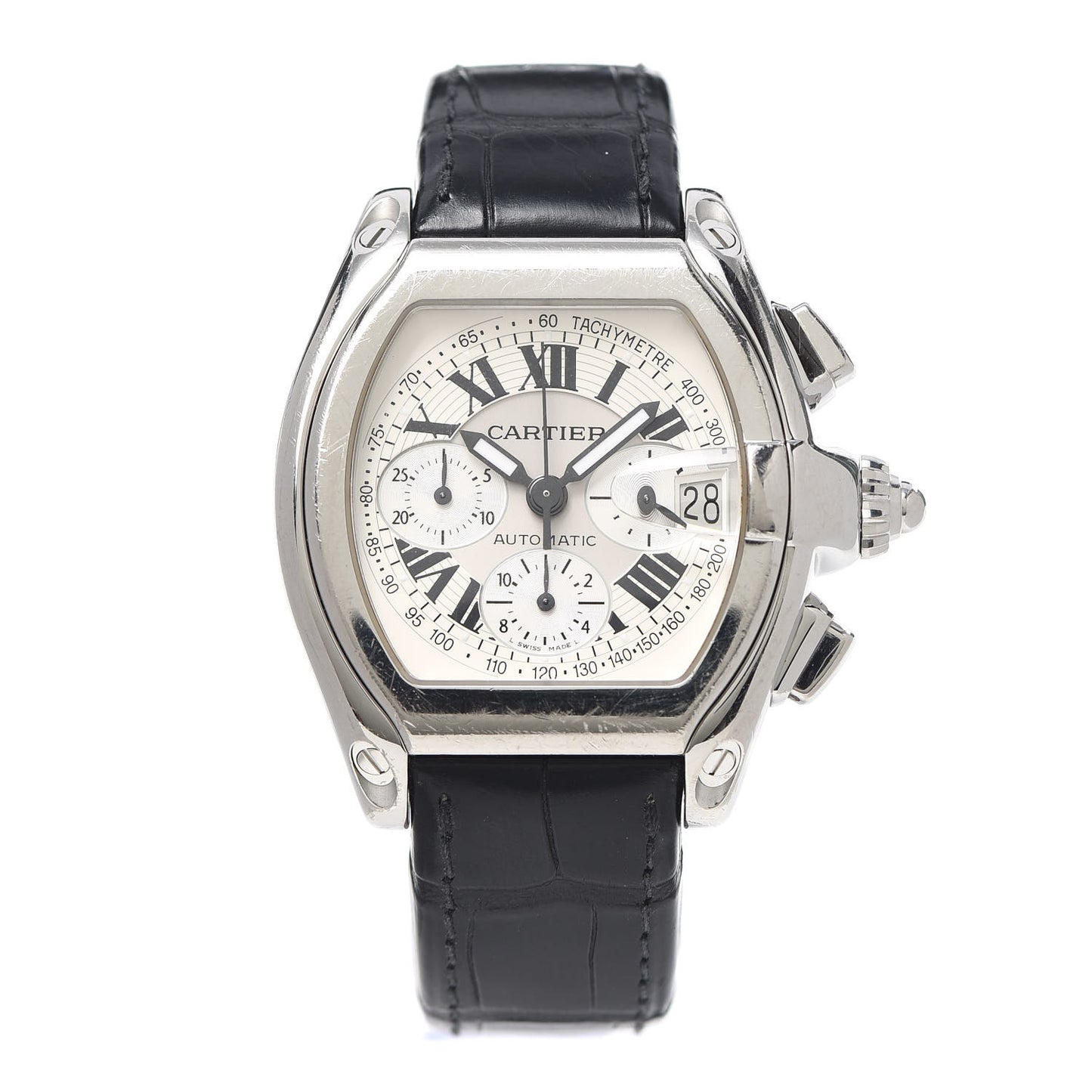 Stainless Steel Alligator 42mm Roadster Chronograph Automatic Watch