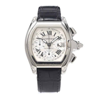 Cartier Stainless Steel Alligator 42mm Roadster Chronograph Automatic Watch 1 of 6