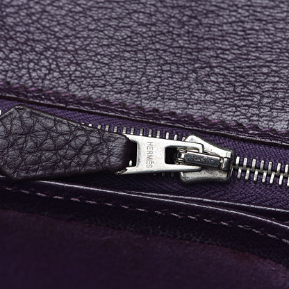 Hermes Taurillon Clemence Birkin 30 Raisin 12 of 39