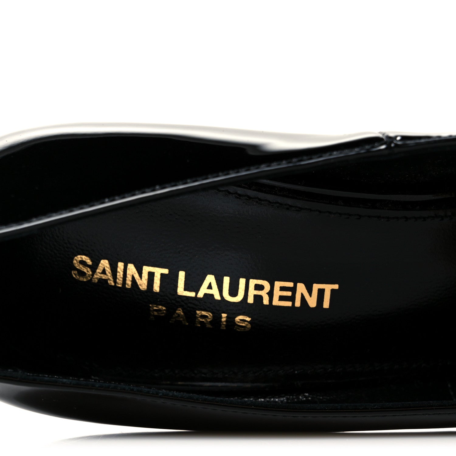 Saint Laurent Vernice Grupy Silvana 110mm Pumps 38 Oro Antico Black 7 of 10