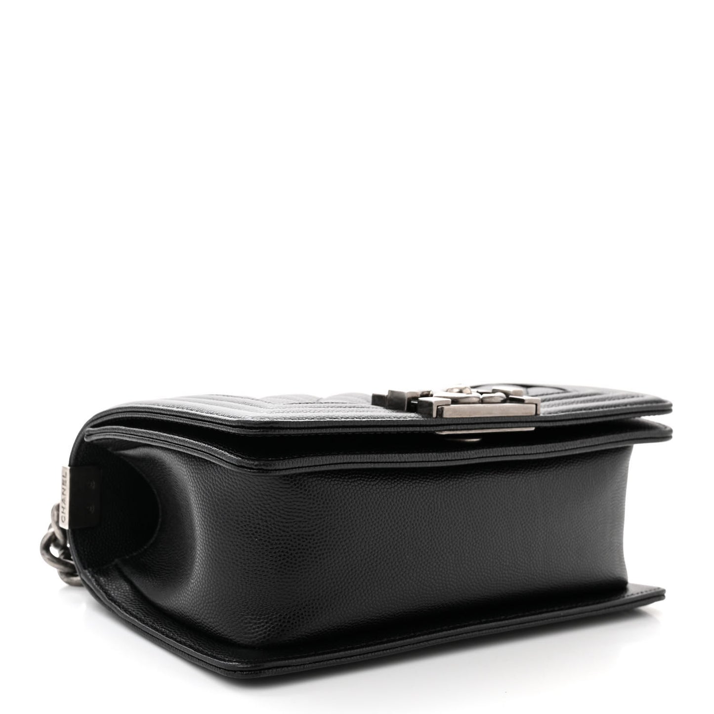 Caviar Quilted Small Boy Flap Black