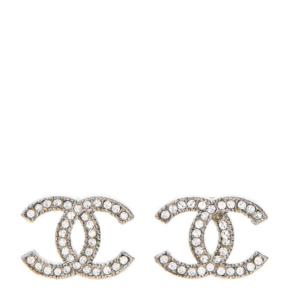 Chanel Crystal CC Earrings Silver 1 of 7