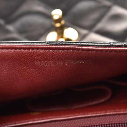 Chanel Lambskin Quilted Mini Square Flap Bag Black 9 of 12