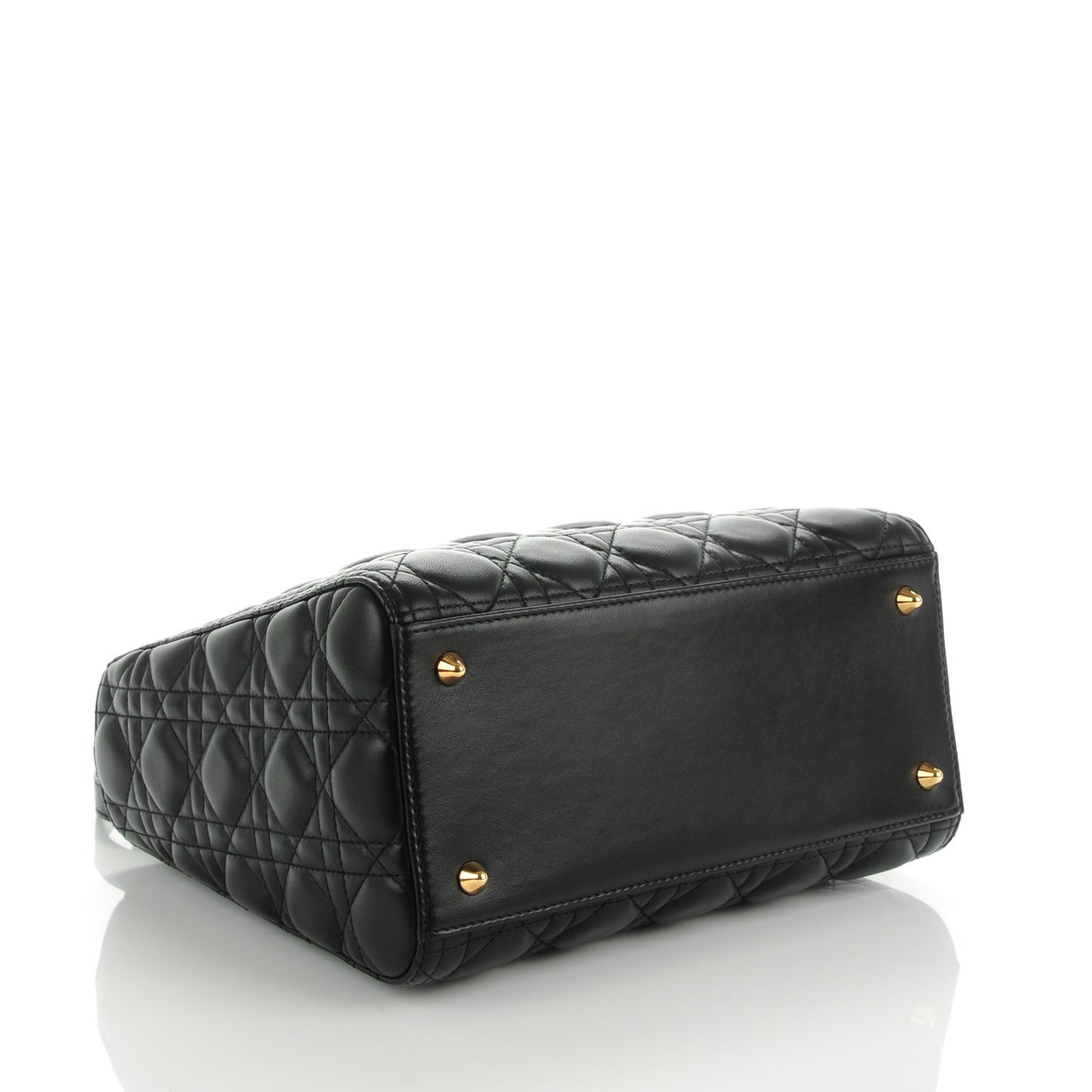 Lambskin Cannage Medium Lady Dior Black