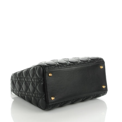 Christian Dior Lambskin Cannage Medium Lady Dior Black 4 of 7