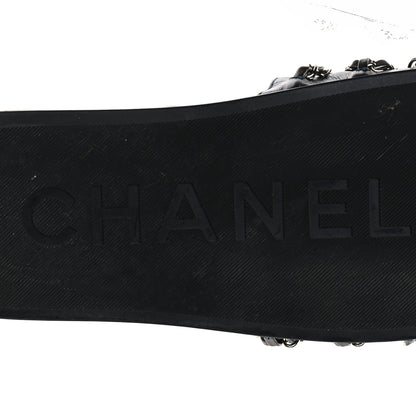 Chanel Fantasy Lambskin Chain Flat Sandals 40 Dark Blue 8 of 11
