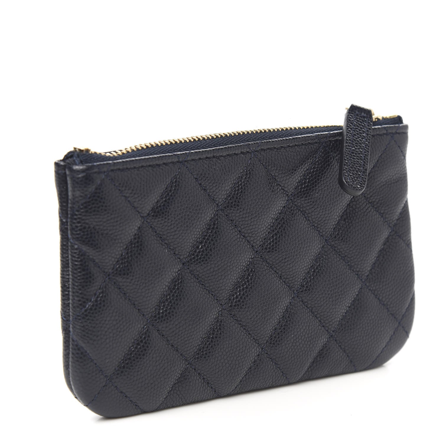 Chanel Caviar Quilted Small Cosmetic Case Navy Blue 2 of 7