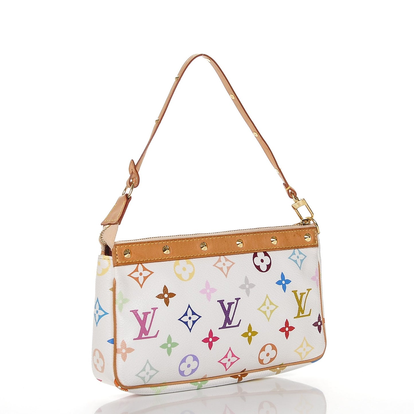 Monogram Multicolor Pochette Accessories White