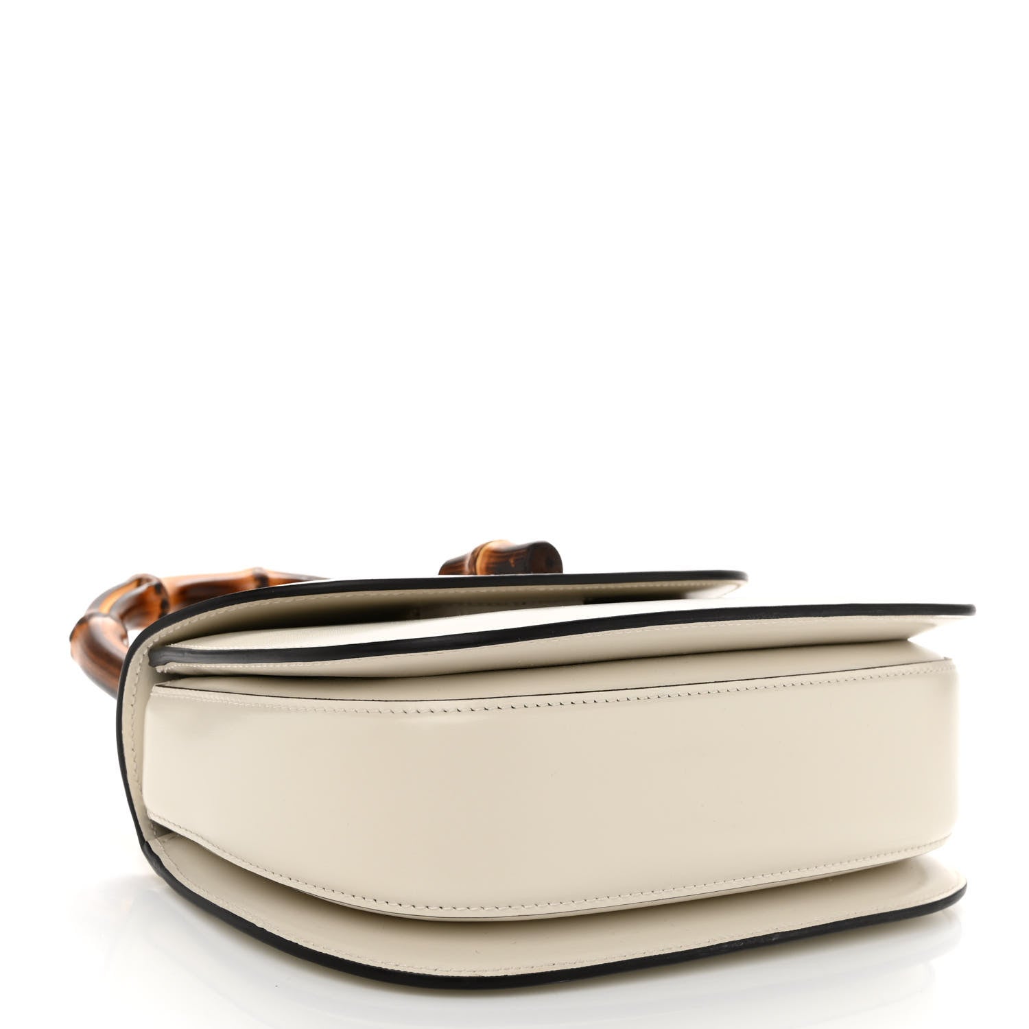 Gucci Boarded Dyana Lux Calfskin Web Small Bamboo 1947 Top Handle Bag Mystic White 5 of 11