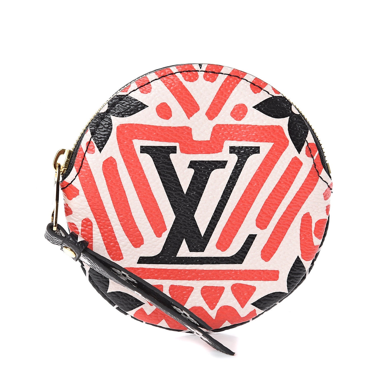 Louis Vuitton Monogram Giant Crafty Round Coin Purse Creme Rouge 1 of 5
