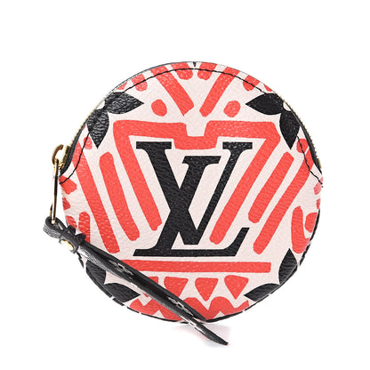 Louis Vuitton Monogram Giant Crafty Round Coin Purse Creme Rouge 1 of 5