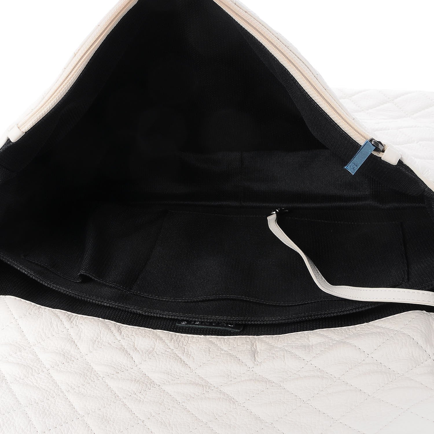 Chanel Calfskin Quilted XXL Travel Flap Bag White 5 of 12