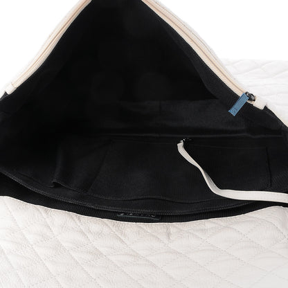 Chanel Calfskin Quilted XXL Travel Flap Bag White 5 of 12