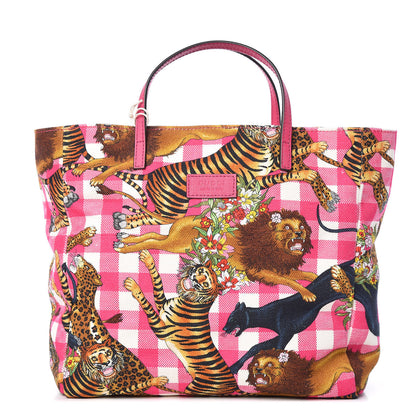 Gucci Canvas Kids Tiger Print Tote Multicolor 1 of 9