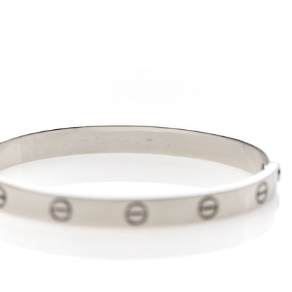 Cartier 18K White Gold LOVE Bracelet 17 7 of 7