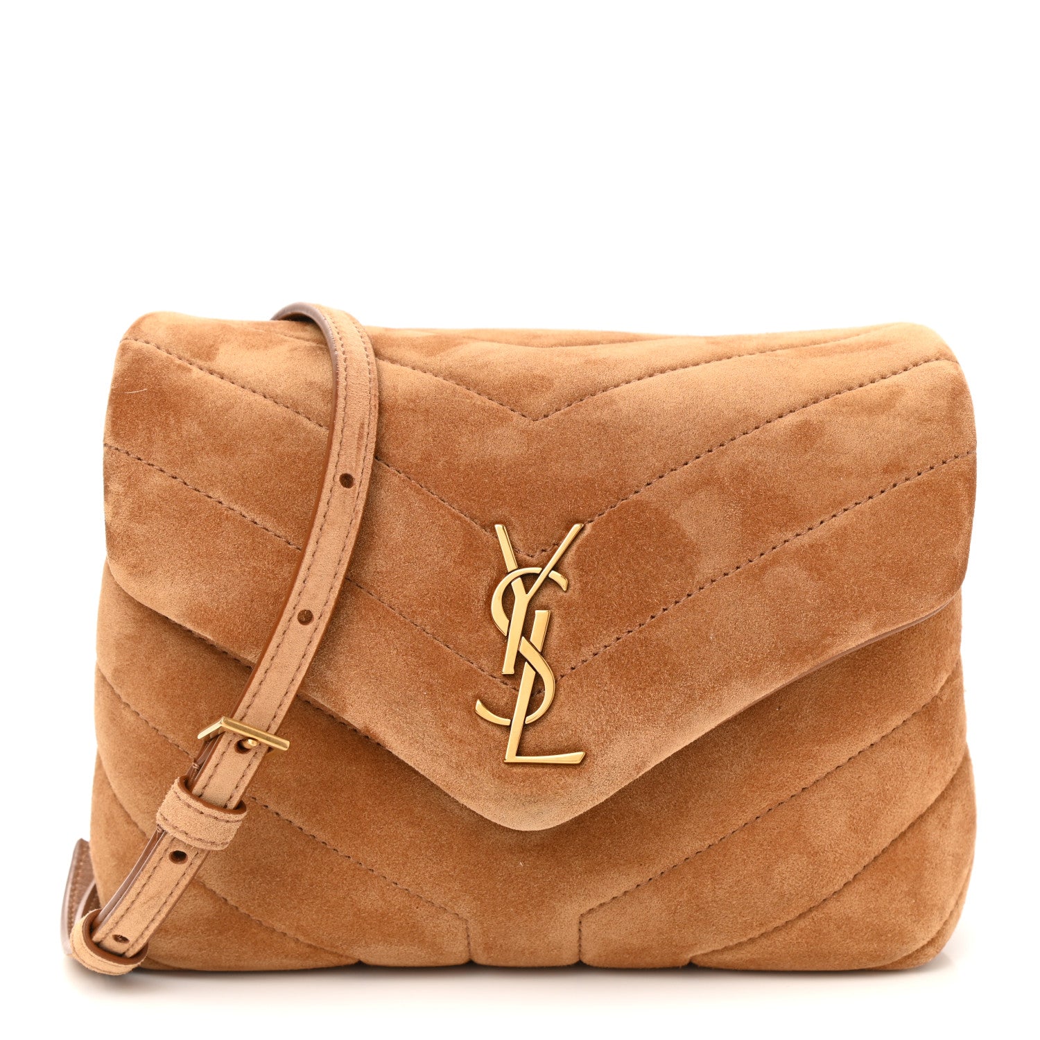 Saint Laurent Suede Toy Loulou Shoulder Bag Cinnamon 2 of 13