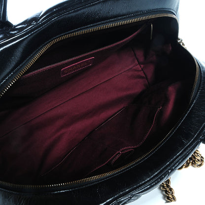 Chanel Glazed Calfskin Castle Rock Bowling Bag Black 5 of 7