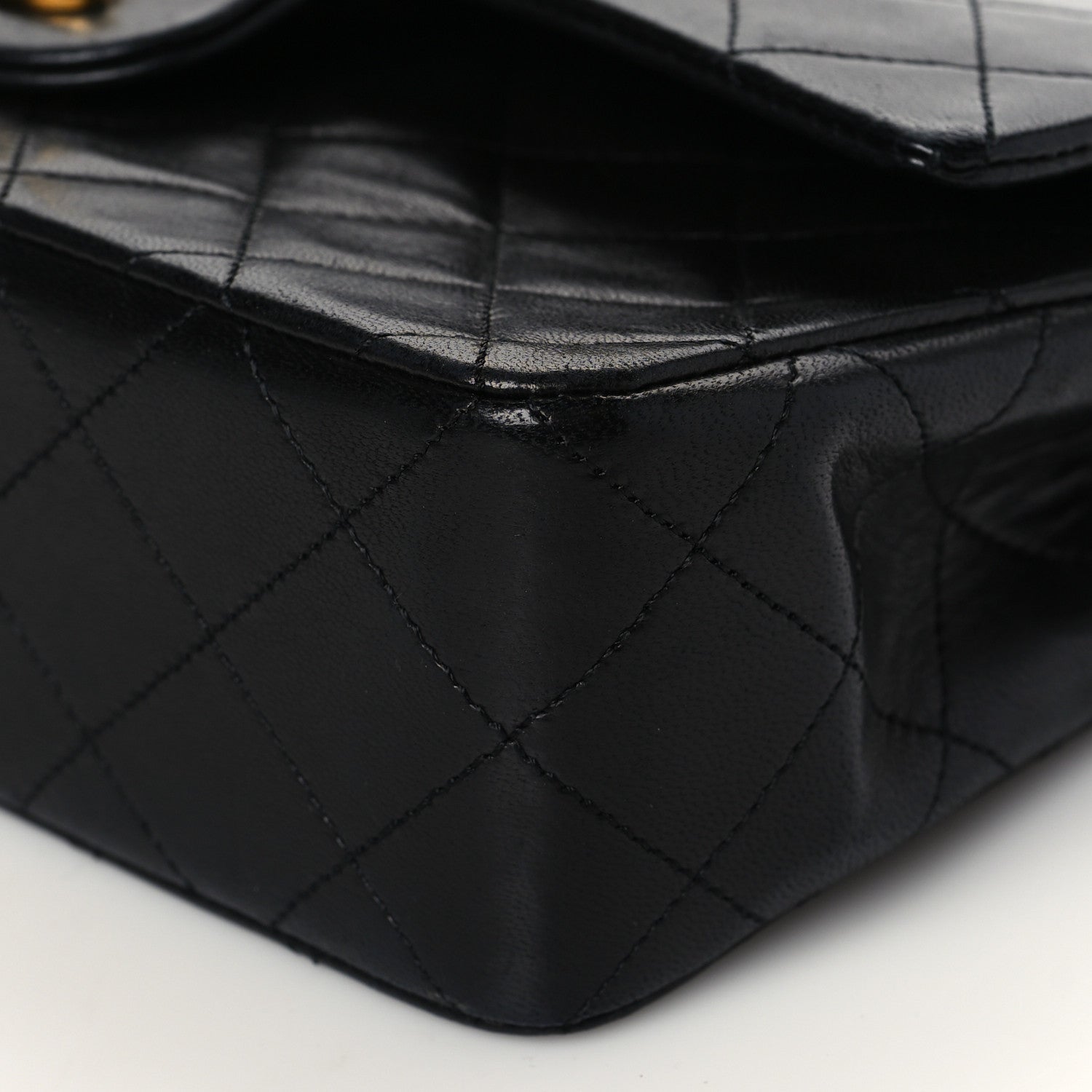 Chanel Lambskin Quilted Medium Double Flap Black 10 of 10