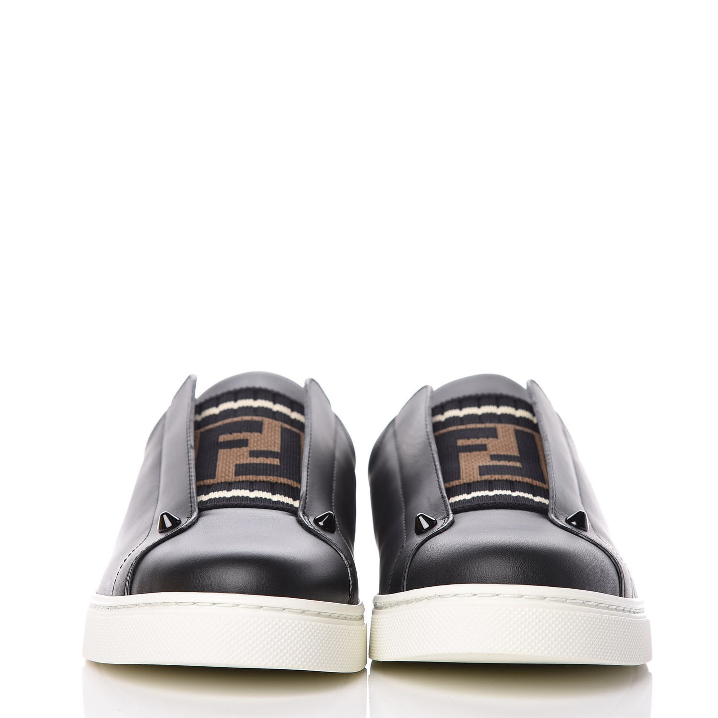 Vitello Microfiber FF Rockoclick Slip On Sneakers 39 Black Tobacco