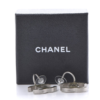Chanel Baguette Crystal CC Dangle Earrings Silver 12 of 12