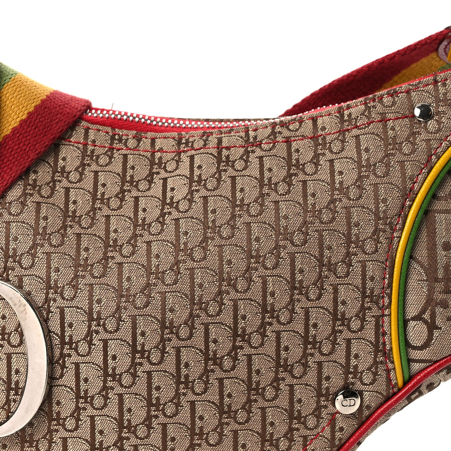 Christian Dior Monogram Rasta Saddle Pochette Beige 8 of 14