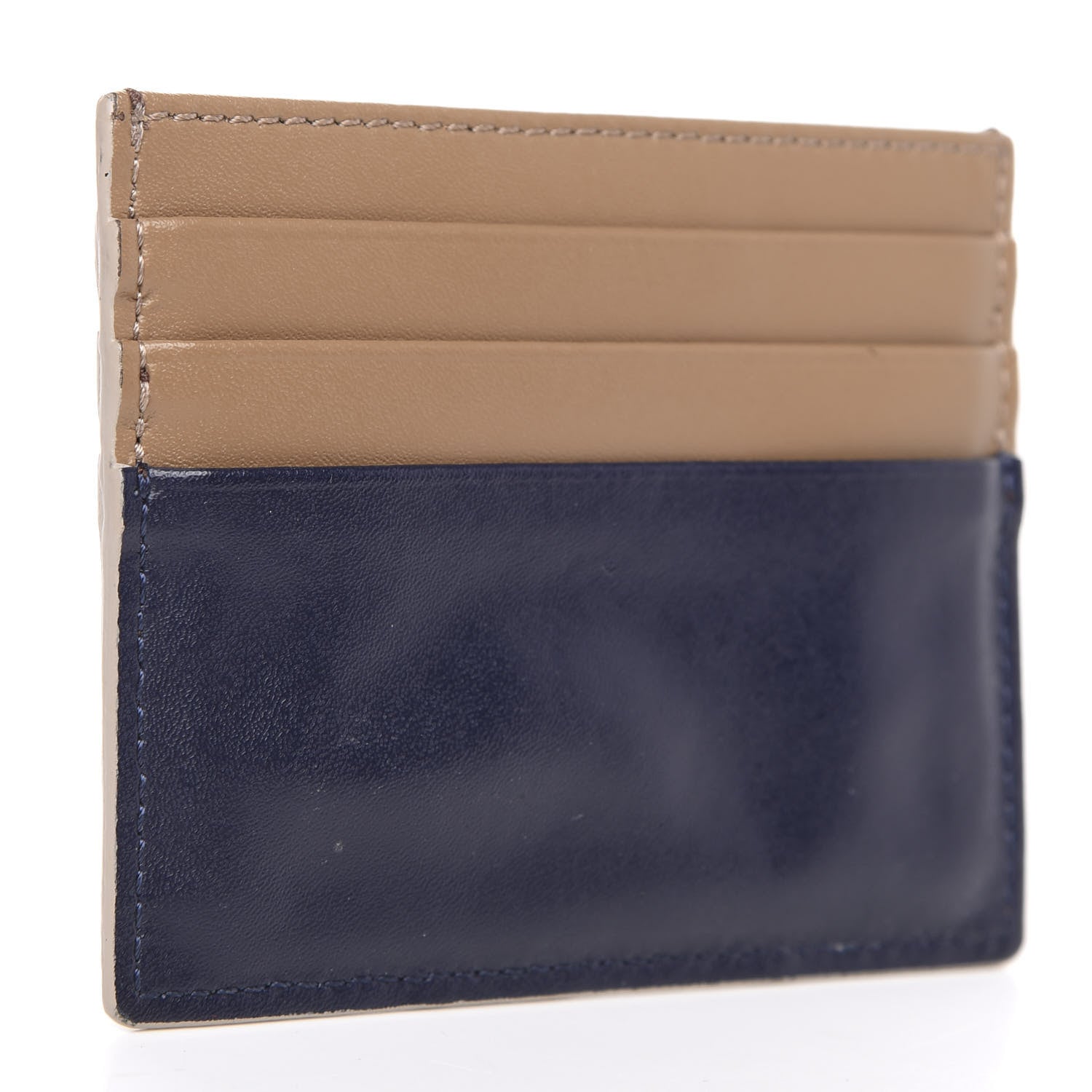 Fendi Vitello Liberty Lucio By The Way Card Holder Bordeaux Amido Blue Notte 3 of 7