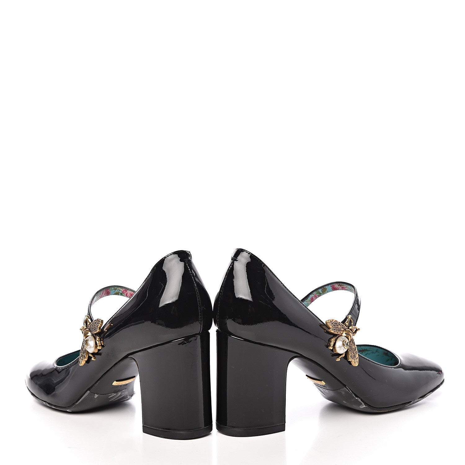 Gucci Vernice Crystal Lois Bee Mary Jane Pumps 37 Black 12 of 13