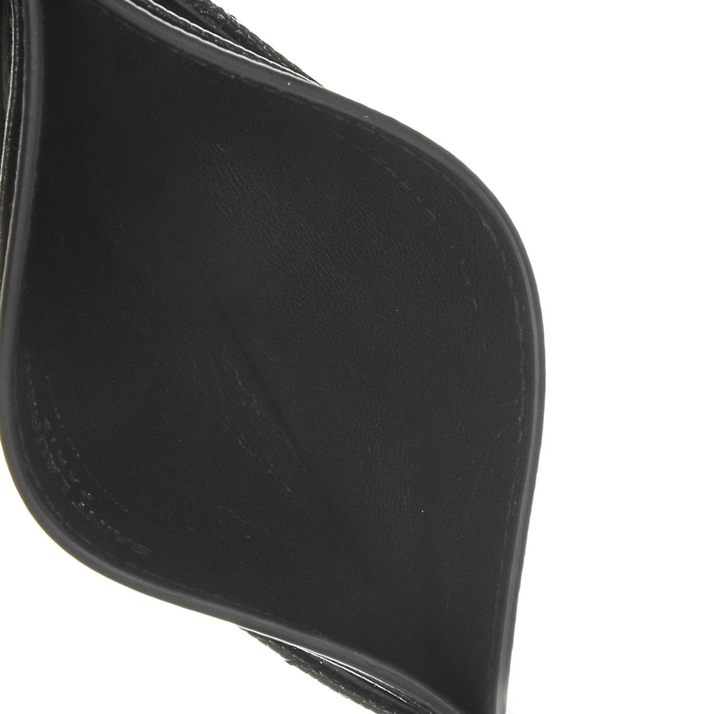 Grain De Poudre Matelasse Chevron Monogram Credit Card Case Black