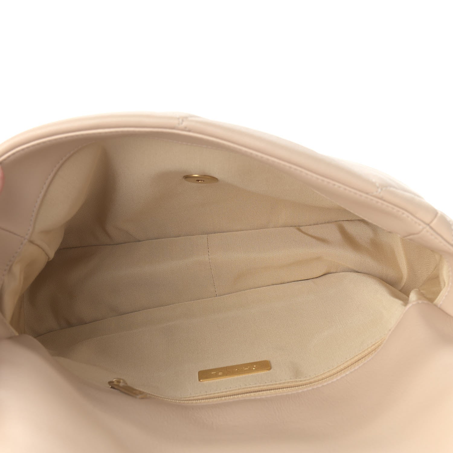Chanel Lambskin Quilted Large Chanel 19 Flap Beige 5 of 9