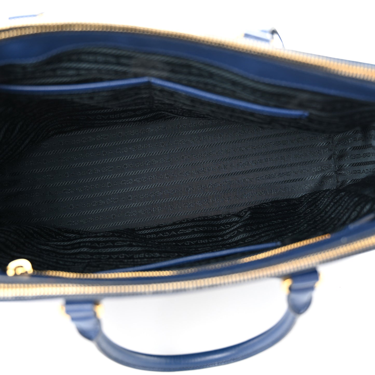 Saffiano Large Galleria Double Zip Tote Bluette