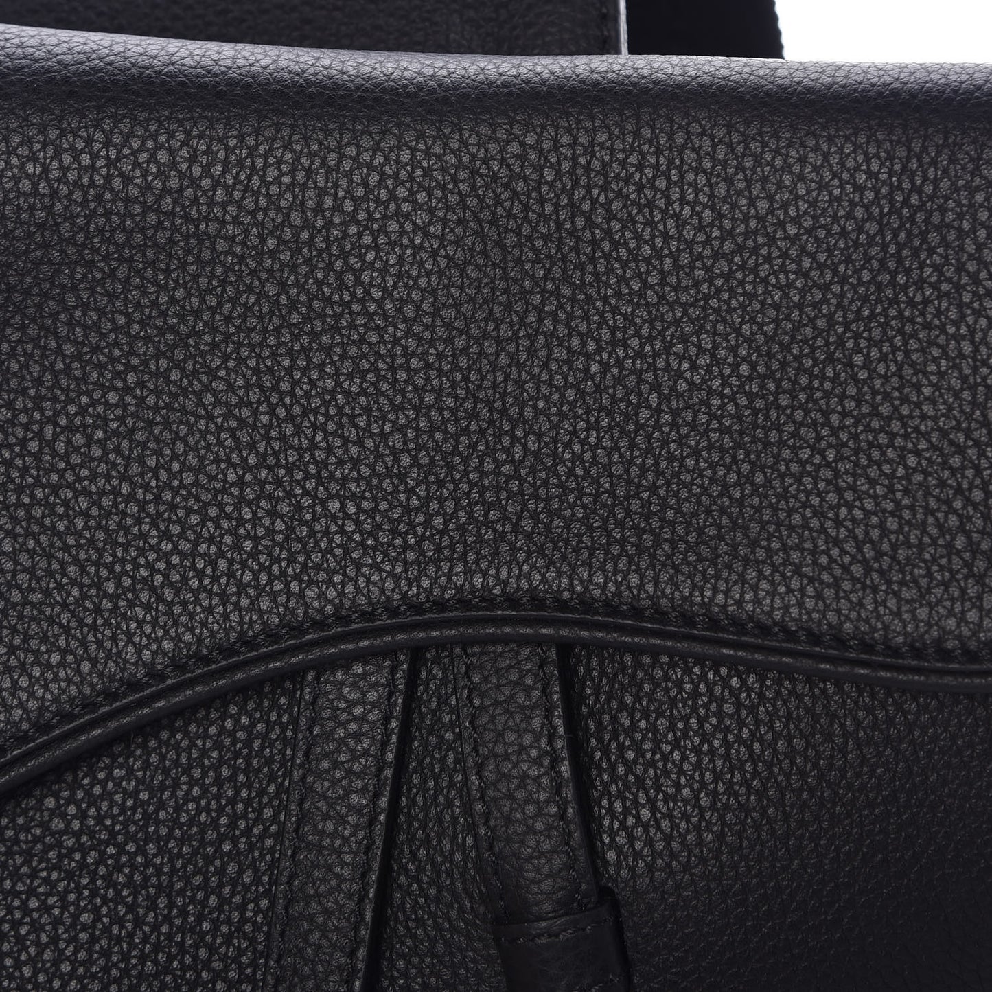 Grained Calfskin Kim Jones Saddle Bag Black