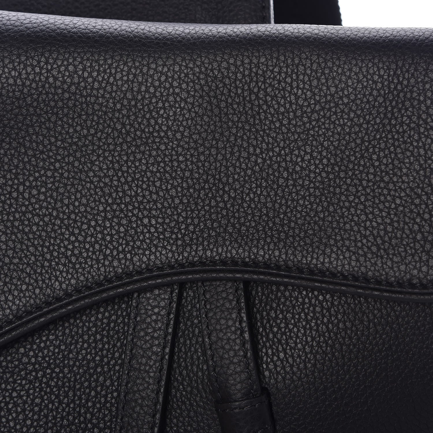Christian Dior Grained Calfskin Kim Jones Saddle Bag Black 8 of 8