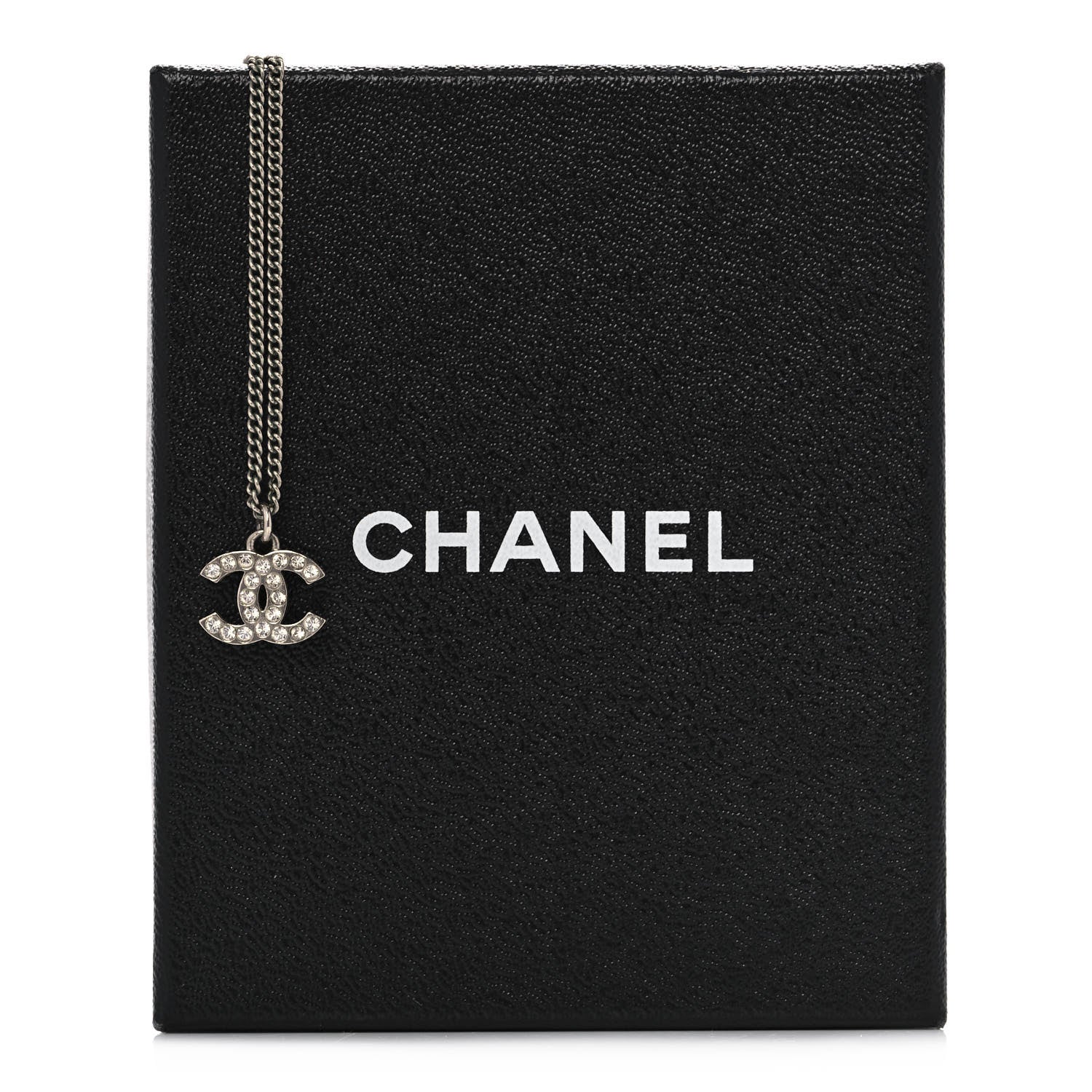 Chanel Crystal Timeless CC Necklace Silver 6 of 6