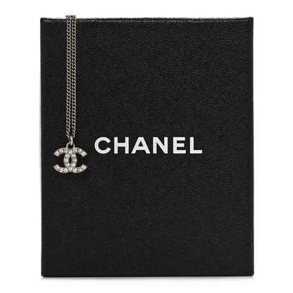 Chanel Crystal Timeless CC Necklace Silver 6 of 6