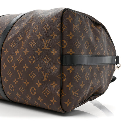 Louis Vuitton LOUIS VUITTON Monogram Macassar Keepall Bandouliere 55 8 of 11
