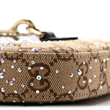 Gucci Monogram Crystal Mini Jackie Notte Bag Camel Ebony 9 of 10