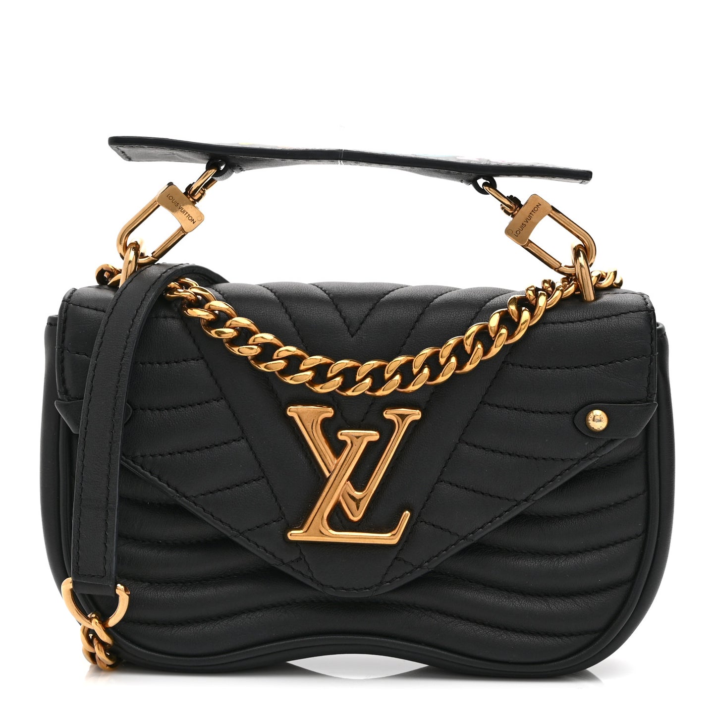 Calfskin New Wave Chain PM Black