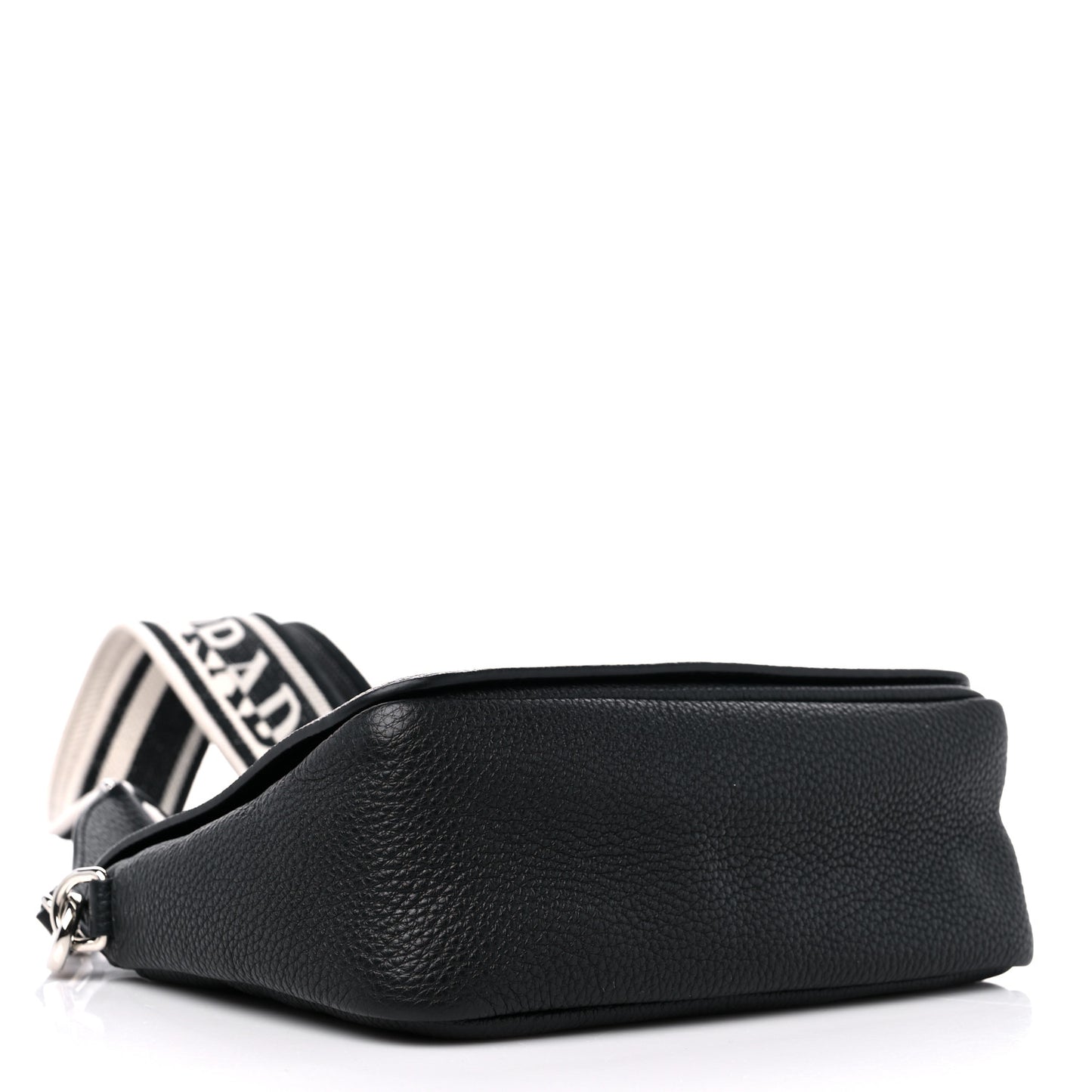 Vitello Daino Soft Flap Crossbody Black