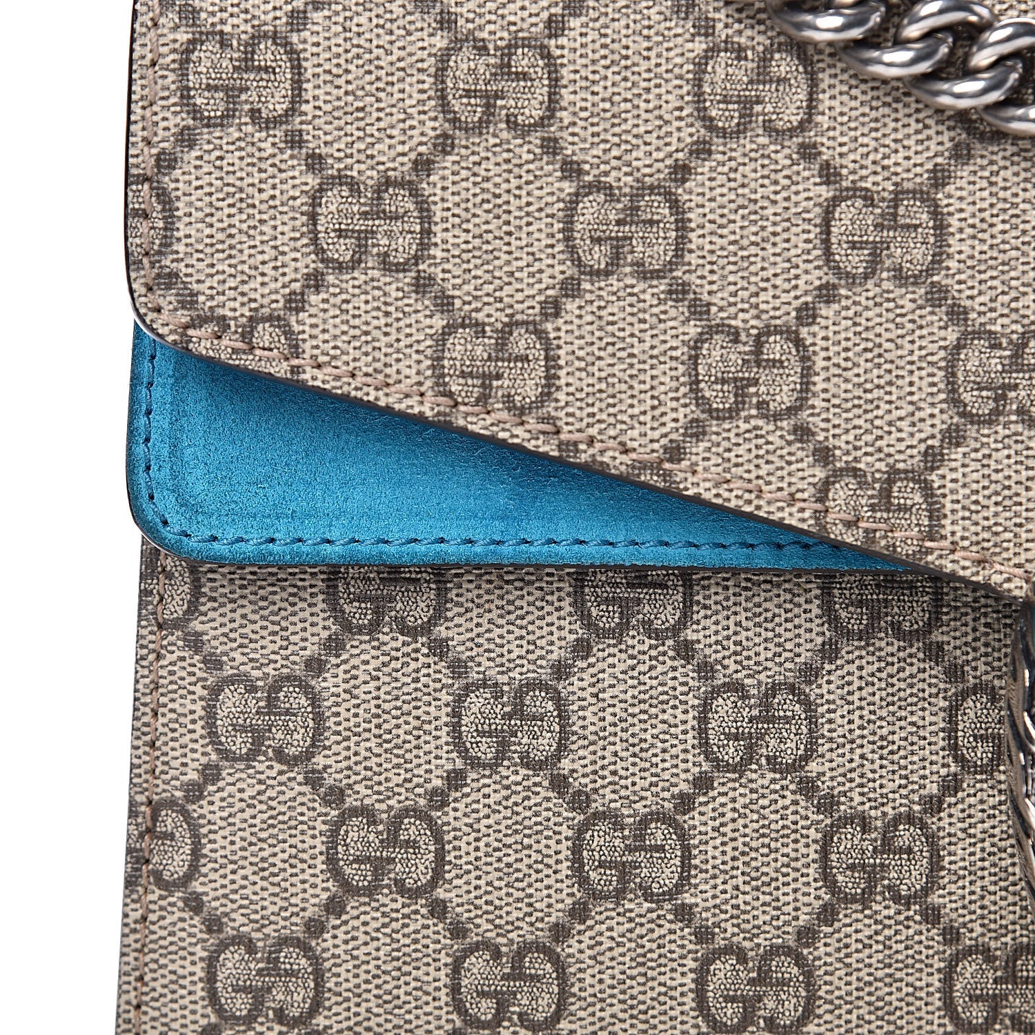 Gucci GG Supreme Monogram Small Dionysus Shoulder Bag Bright Turquoise 8 of 11